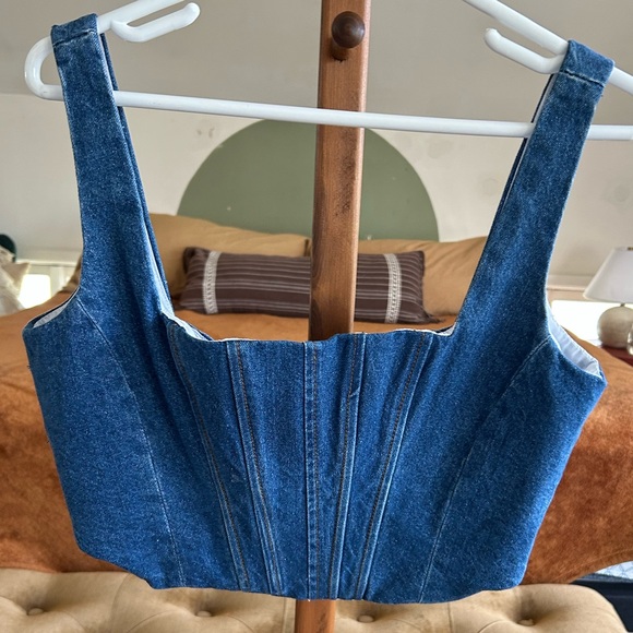 Gianni Bini Tops - Gianni Bini Denim Bustier Top